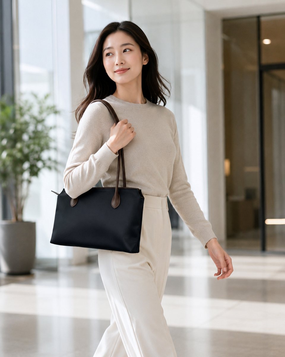 LAYRICH Stillway 輕量通勤包，適合台灣女生捷運通勤、散步外出與日常百搭。
