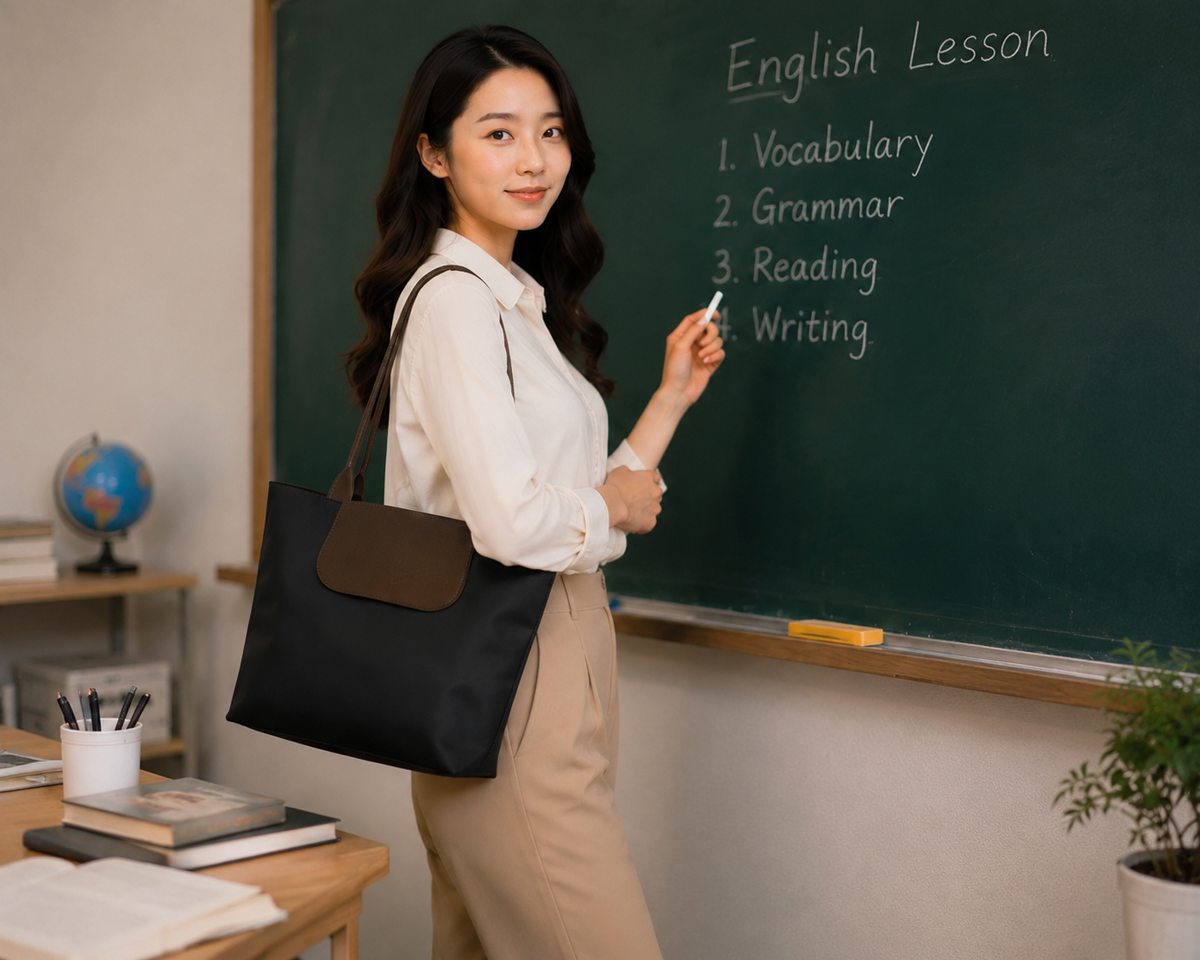 LAYRICH 女用托特包，適合老師、補習班教師、上班族與日常通勤穿搭
