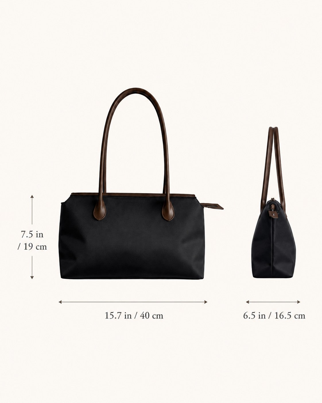 Layrich lightweight tote bag with organized interior, lightweight design shown in lifestyle scene